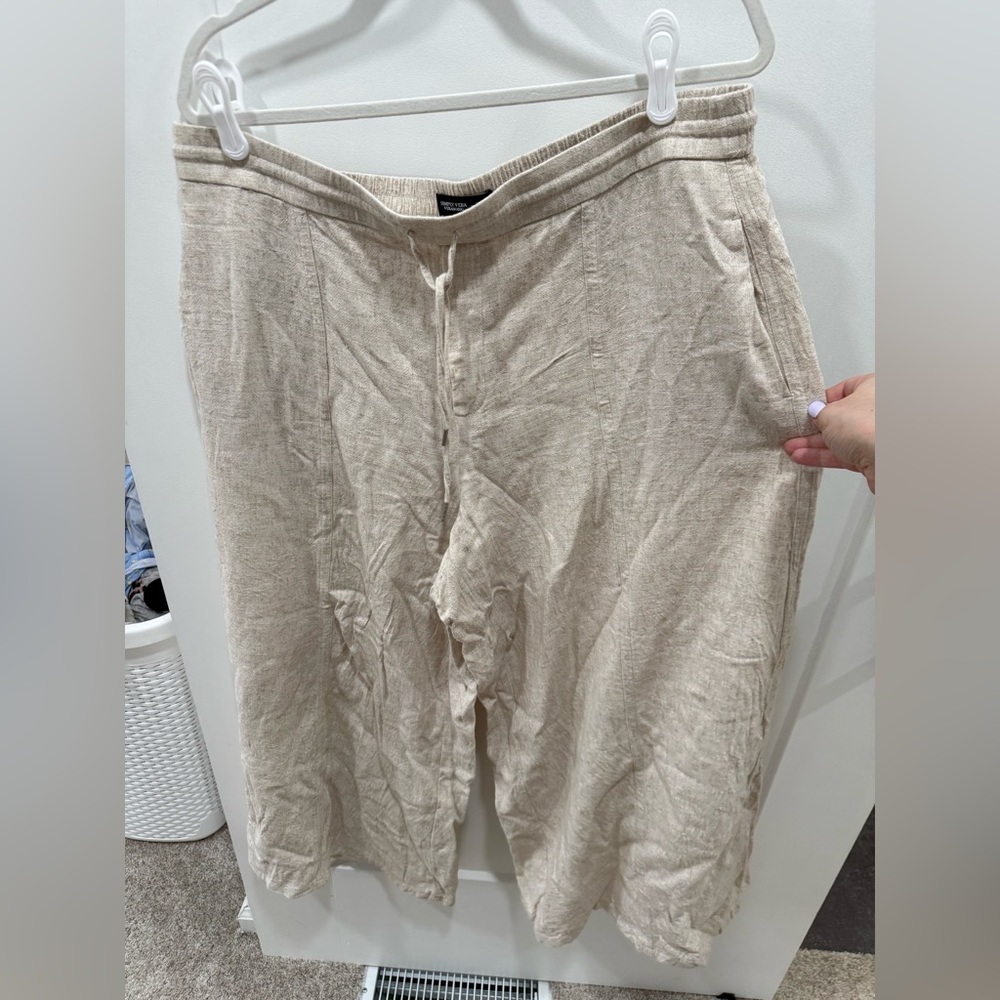 Vera Wang Cream Wide Leg Pants